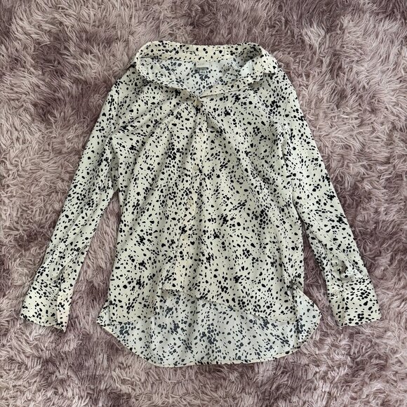 A New Day Dalmatian Print Button-Up Blouse - Picture 1 of 2